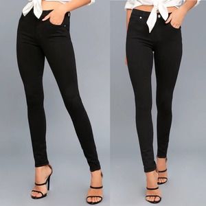AGOLDE Sophie Mid Rise Skinny Jeans Black